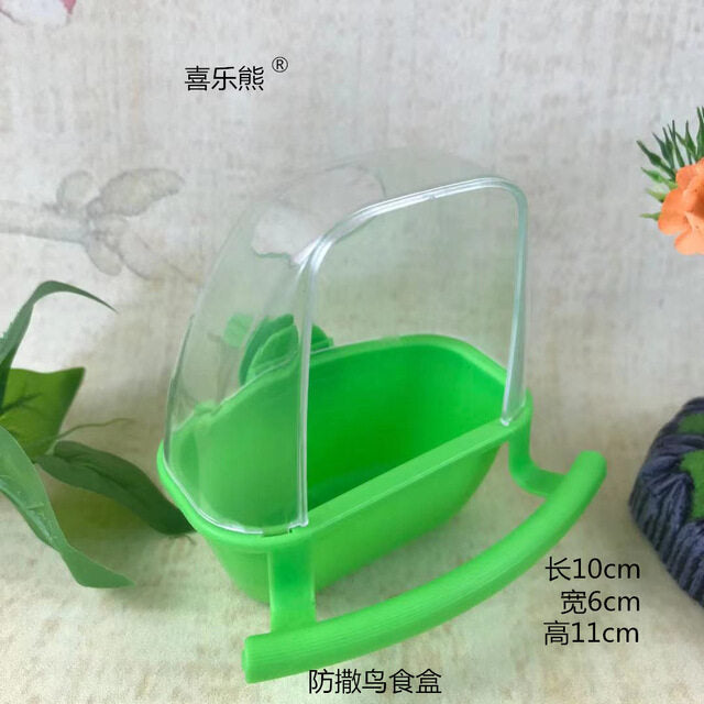 Bird Cage Feeder Hanging Bowl Plastic parrot Food Container