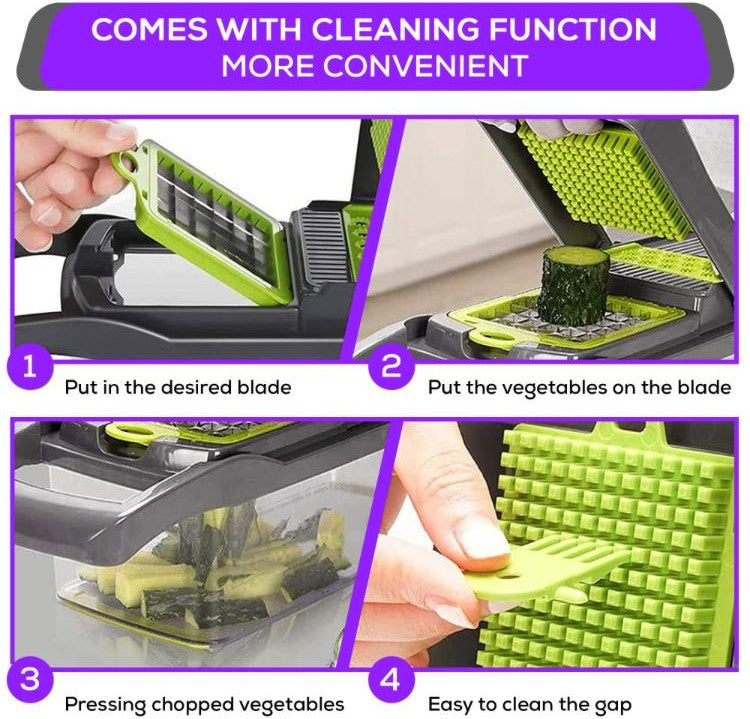 Multi-Functional Vegetable Shredder, Food Grater & Zester