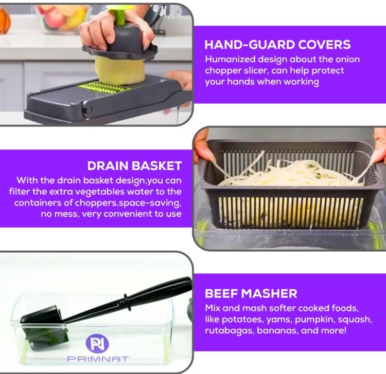 Multi-Functional Vegetable Shredder, Food Grater & Zester