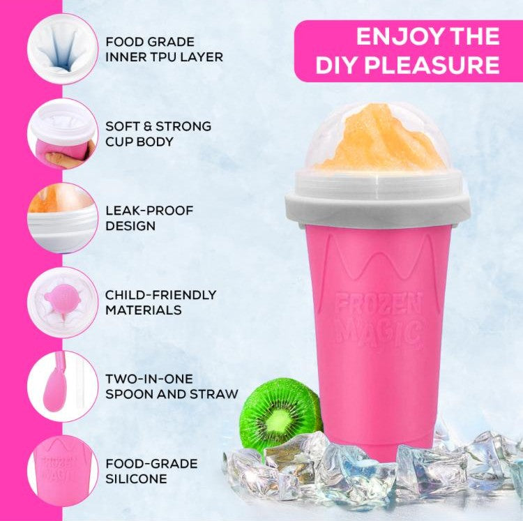 Multi-Function Smoothie, Slushy, and Ice Cream Cup with Lid