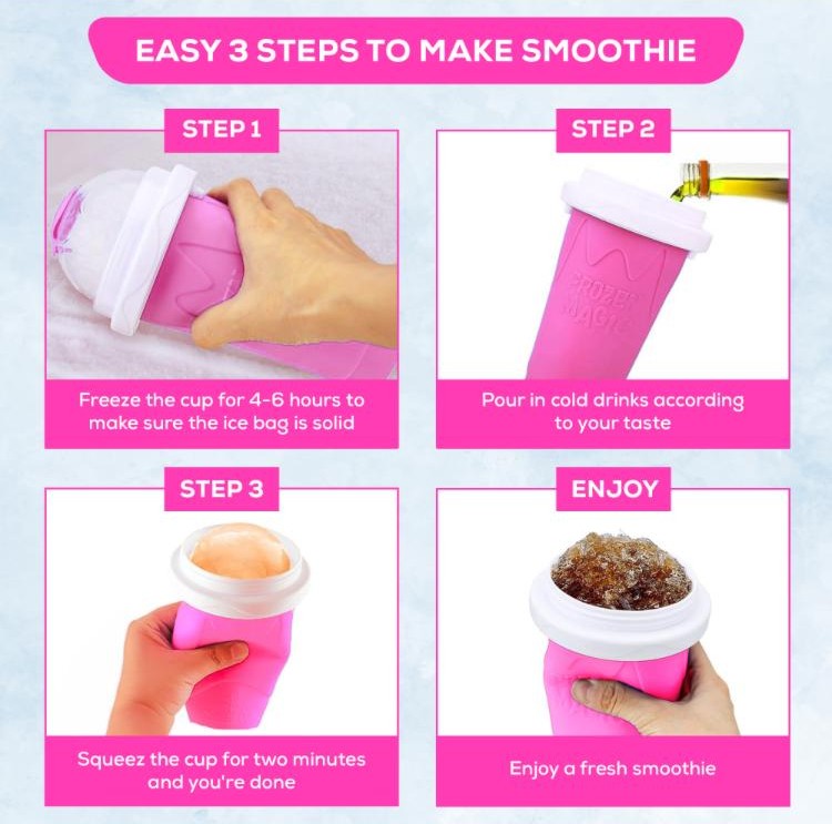 Multi-Function Smoothie, Slushy, and Ice Cream Cup with Lid