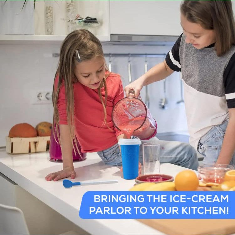 Multi-Function Smoothie, Slushy, and Ice Cream Cup with Lid