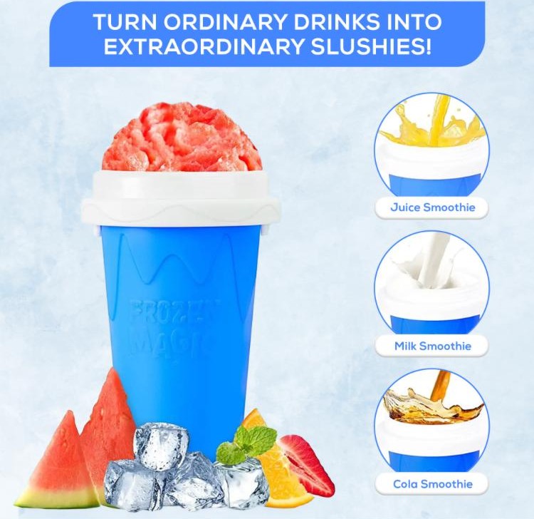 Multi-Function Smoothie, Slushy, and Ice Cream Cup with Lid