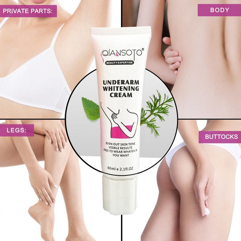 Body Whitening Underarm Knee Dark Spot Cream 60g Skin Pigmentation Dark Spot Corrector Antiperspirant Armpit Odor Remover Lotion